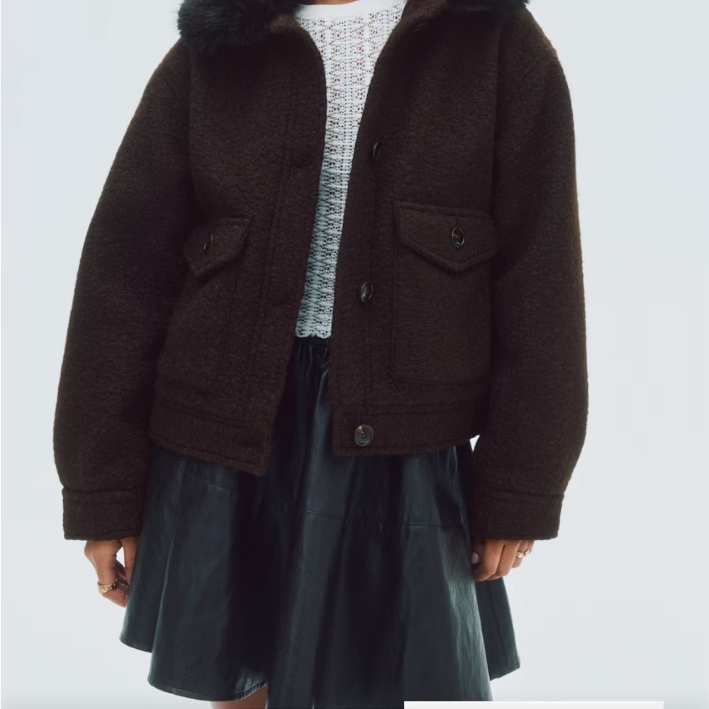 H&M Jacket with Black Collar